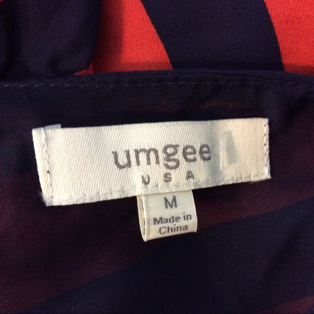 Umgee Striped Tie Back Skater Dress Medium - Picture 4 of 4